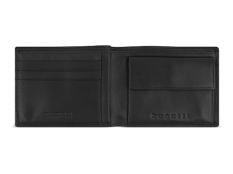 Портмоне BUGATTI ЧЕРНАЯ МАГИЯ | BLACK MAGIC, с защитой данных RFID, черное, натуральная кожа козы, 11,5х2х9 см - рис 6.
