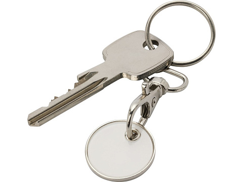 Rory брелок для ключей с монетой для тележки, белый - рис 4.