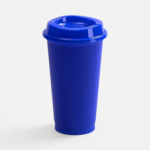 Стакан с крышкой Color Cap, ver.2, синий - рис 2.
