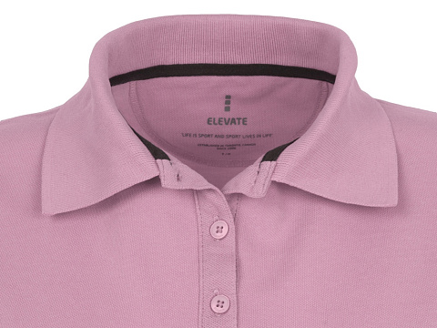Calgary женская рубашка-поло с коротким рукавом, light pink - рис 4.
