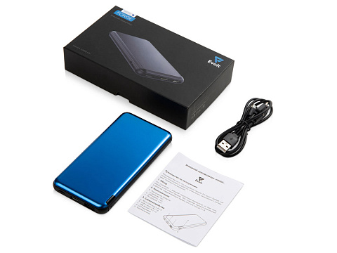 Внешний аккумулятор Forge v.2 металл,  10000mah, синий - рис 7.