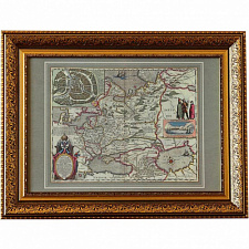 Карта России Гесселя Герритса 1614 год