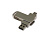 USB 2.0- флешка на 64 Гб поворотный механизм 2 в 1, c дополнительным разъемом Type-C с одноцветным металлическим клипом, серый - миниатюра