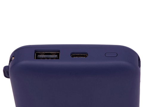 Внешний беспроводной аккумулятор с подсветкой лого Astro, 10000 mAh, темно-синий - рис 7.