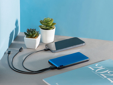Внешний аккумулятор Forge v.2 металл,  10000mah, синий - рис 10.