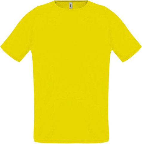 Футболка унисекс Sporty 140, лимонно-желтая