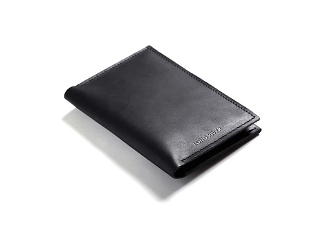 Подарочный набор Long River: обложка для паспорта, галстук (черный), синяя коробка - рис 5.