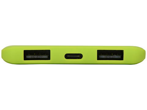 Портативное зарядное устройство Reserve с USB Type-C, 5000 mAh, зеленое яблоко - рис 6.