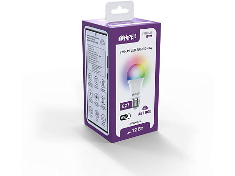 Умная лампочка HIPER IoT A61 RGB - рис 3.