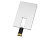 Флеш-карта USB 2.0 16 Gb в виде металлической карты Card Metal, серебристый - миниатюра - рис 2.