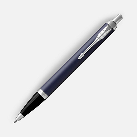 Ручка шариковая Parker IM Core Matte Blue CT, темно-синяя с черным
