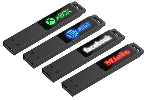 Флешка markBright Black с синей подсветкой, 32 Гб - рис 7.