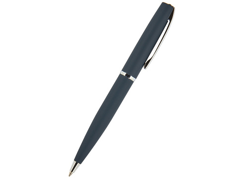 Ручка Sienna шариковая  автоматическая, синий металлический корпус soft-touch, 1.0 мм, синяя