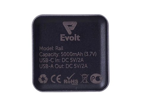 Внешний аккумулятор Rail, 5000 mAh, темно-серый - рис 6.