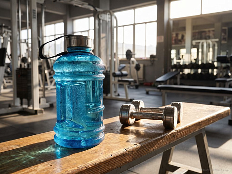 Спортивная бутылка Practice, синяя - рис 9.
